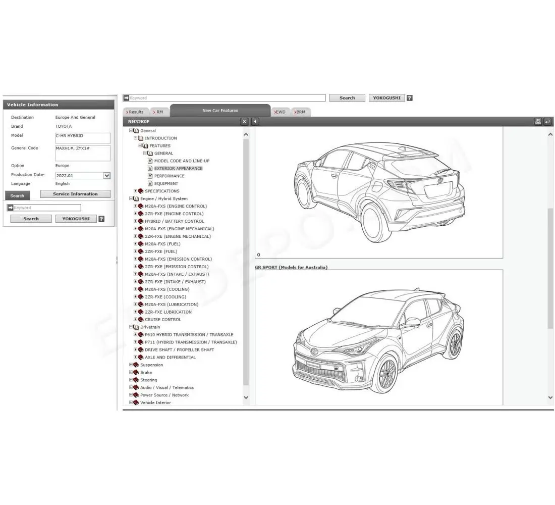 Toyota C-HR Hybrid 2016 - 2023 service & repair manual